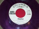 BARBRA STREISAND 45 rpm People PURPLE VINYL promo COLUMBIA