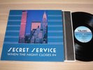 SECRET SERVICE LP - WHEN THE NIGHT CLOSES IN / 1985 TELDEC PRESS in MINT