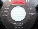 the DUBS obscurer vg++ DOWN label 45 pressing DON'T ASK ME b/w DARLING d1017