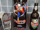 COLLECTABLE IRON MAIDEN TROOPER BEER TIN - PINT GLASS & EMPTY 500ML BEER BOTTLE