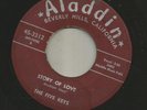 DOOWOP R&B bw DRINKER-  FIVE KEYS-  STORY OF LOVE  - HEAR BOTH- 1956 ALADDIN