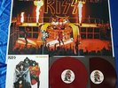 KISS 2 LP THE PALLADIUM LIVE IN NEW YORK 1980, WINE RED VINYL POSTER NEAR MINT