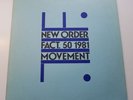 NEW ORDER movement VINYL LP - 1981 / A2 / NEW WAVE / EXCELLENT CONDITION