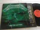 METALLICA ride the lightning LP 1984 bernett GREEN cover FRENCH PRESS red labels