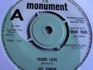 JOE SIMON   YOURS LOVE ** 1969 MONUMENT 45 DEMO