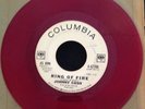 RARE PROMO RED VINYL HIT Johnny Cash Columbia 42788 Ring Of Fire on both sides