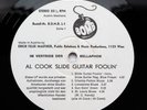 Al Cook - Slide Guitar Foolin' - 1973 Austria Private Press Bomb/Bellaphone LP