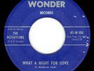 THE NOTATIONS What A Night For Love on WONDER RECORDS US 1959 OHIO DOO WOP 45