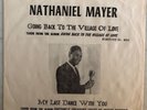 W/PS:NATHANIEL MAYER-GOING BACK TO THE VILLAGE OF LOVE/MY LAST DANCE WITH YOU