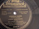 Louis Armstrong - 78rpm single 10-inch – Brunswick #80062 Terrible Blues
