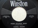 WINSTON 1026 Darrell Rhodes Orig RARE Rockabilly 45 Near Mint Four O'Clock Baby