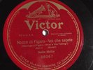 Nellie Melba - 78rpm single 12-inch – Victrola #88067 Nozze Di Figaro – Voi Che