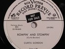rockabilly country 78 RPM CURTIS GORDON Rompin And Stompin RCA HEAR flexi nice