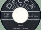 TREBLE CHORDS Teresa / My Little Girl 45rpm Decca 1959 doo-wop rocker original