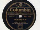 78 rpm Jo Stafford (UK) Columbia D.B. 3152 You Belong To Me in E-