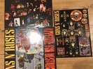 RARE GUNS N ROSES APPETITE FOR DESTRUCTION LP BANNED SLEEVE AND STICKER PACK