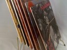 Vtg 8 Slot Gold Tone Waterfall Wire Rack Display LP Record Album Holder Modern