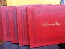5 Vintage 78rpm Storage Books - Red Binding - Embossed - VG+ 10 Pages Each