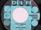 ARVEE ALLENS Fast Freight DEL-FI 45 rockabilly surf guitar Ritchie Valens 7” H