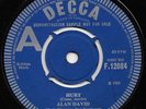 Rare 60's UK Pop Soul 45 -  ALAN BIRD - I FOUND OUT TOO LATE (Decca) Demo 45