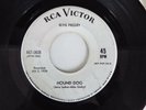 RARE ORIG-ROCKABILLY-RCA VICTOR 0608-ELVIS PRESLEY-HOUND DOG-WHITE PROMO-45-NICE