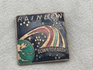 Original RAINBOW 1980's Down to Earth H Metal Rock Band ENAMEL TOUR PIN Badge