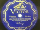 78rpm Heavyweight Champ Gene Tunney 1927 Victor Album - Health Exercises
