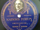 Rare 1920 NATION'S FORUM NF15 Warren G Harding AMERICANISM Spoken Word Photo 78