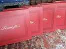 5 Vintage 78rpm Storage Books - Red Binding - Embossed - VG+ 10 Pages Each