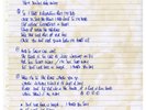 Oasis Noel Gallagher Don’t Look Back In Anger Handwritten Lyrics (UK).
