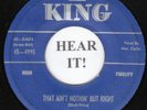 Mac Curtis ROCKABILLY 45 (King 4995 original) That Ain't Nothin' But Right   VG+