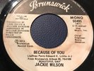 Jackie Wilson Rare Northern Soul 45 Because Of You Rare Soul WLP MONO