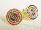 ELO, Electric Light Orchestra, Record Label Gold Plate Cufflinks, Stunning.