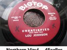 ? LOU JOHNSON 'Unsatisfied' ORIGINAL northern soul 45