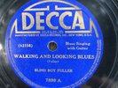 Decca 7899 Blind Boy Fuller WORKING MAN BLUES  78 rpm 1937  Blues E/EE+