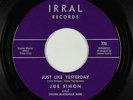 Northern Soul R&B 45 - Joe Simon - Just Like Yesterday - Irral - NM mp3