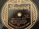 JAZZ 78RPM ; JABBO SMITH AND HIS RHYTHM ACES BRUNSWICK 7061 Sweet 'N' Low Blues