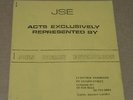 JSE Booking/Management Agency 1972 Artist Roster(Wishbone Ash/Bridget St. John)