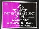 Sisters of Mercy Original 72x52cm Gent  1985 Goth Punk Concert Poster