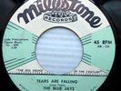 The BLUE JAYS vg++ MILESTONE doowop 45 Tears are Falling / Tree Tall Len  E1019
