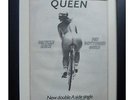 QUEEN+Bicycle+Fat Bottomed+POSTER+AD+RARE ORIGINAL 1978+FRAMED+FAST GLOBAL SHIP