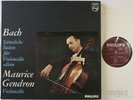 GENDRON BACH COMPLETE SUITES FOR CELLO SOLO PHILIPS ED.1 3LP A 02397/99 L VG-NM