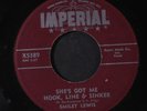SMILEY LEWIS: She's Got Me Hook, Line & Sinker / Please Listen To Me 45 (nice c