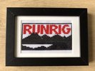 Runrig Classic Logo Cross Stitch - Framed - Handmade