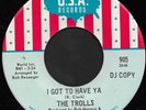 Rare 60's USA Psych Garage 45 - THE TROLLS (USA) - I GOTTA HAVE YOU