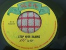 Ras Elroy Stop Your Killing Rare Original Killer Roots 7