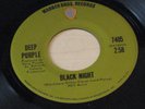 DEEP PURPLE black night/into the fire 1970 USA WB 7405 45 EARLY PRESS #1 VG+