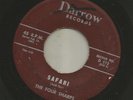 ROCKABILLY SURF JUNGLE INSTRO- FOUR SHARPS-  SAFARI  -HEAR -1960 DARROW