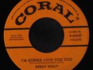 BUDDY HOLLY: I'm Gonna Love You Too / Listen To Me 45 Rockabilly