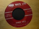 The YOUNG AT HEART-KNOW LOVE/Things we did last 45 summer  RARE white doo wop